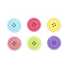 단추모양 자석 6P 고정, 단품