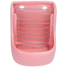 寵物陶瓷草架食盆, 粉色, 1個