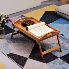 1인용 원목 접이식 테이블 좌식 책상 미니 트레이 캠핑