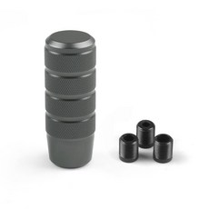 95MM 범용 미끄럼 방지 기어 시프트 노브 수동 변속기 알루미늄 널링 시프터 레버, 회색