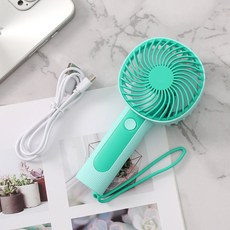탁상용 선풍기 무소음 무선 미니 usb 충전형 사무실 냉각 기어 US 핸드 미니 팬 휴대용 에어 야외 데스크탑 쿨러 선풍기 여행용 충전식, Gem Green