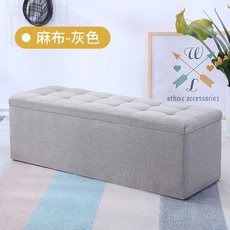 화장대스툴 소파 리빙 박스 벤치 스툴 긴의자 회색(가죽) 20x40(수납) 쿠션 밝은, H. 회색 린넨