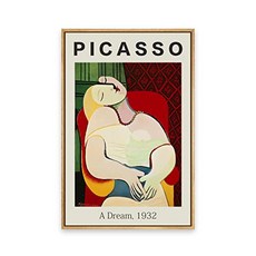 [5] Gufro Matisse 월 아트 액자 작약 명화 마티스 다채로운 작약 꽃 일러스트레이션 캔버스 프린트 아트워크 거실 침실 사무실용 - 30.5x40.6cm(12, 16"L x 12"W