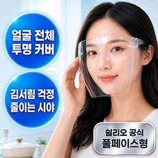 쉴리오 풀페이스 안면보호구 투명마스크 작업용 페이스쉴드, 1개, 클리어
