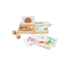 파닉스 블럭 알파벳 원목 교구 유아 영단어 놀이 스펠링 큐브 리오디오 매직스펠, 1세트