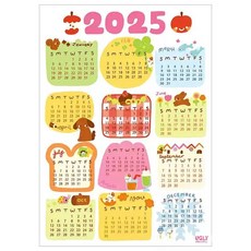 2025 最新 【1049人收藏】2025奶油色聖誕甜品主題新年日厤海報紙質掛畵裝飾畵韓國ins道具, 05,40*60海報無框, 1個