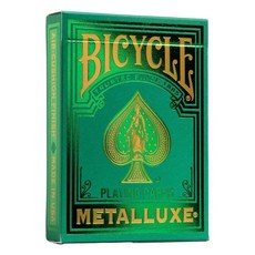 Bicycle Metalluxe 레드 플레잉 카드 - 프리미엄 금속 호일 마감 - 포커 사이즈, 그린