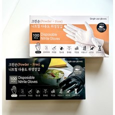 크린손 니트릴장갑 100매, 블랙, L, 3박스
