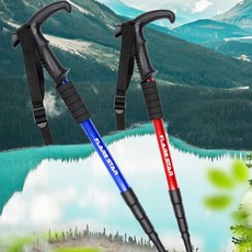 등산스틱 등산 지팡이 접이식 등산용스틱, 등산스틱(블랙)
