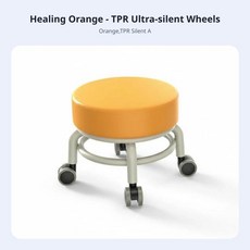 캐스터 휠 스툴 무소음 슬림 디자인 롤링 회전 거주자 운동기구, 9. Orange Tpr Silent A, 1개
