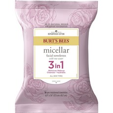버츠비 미셀라 페이셜 물티슈 로즈 워터, 1개, 30매입