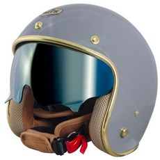 GP-5 MTS 343 復古半罩安全帽, 淺岩泥灰,L