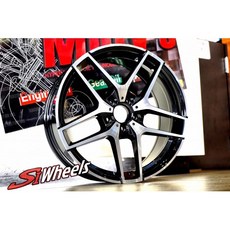 FK鋁圈 19吋 5/112 RA57G 亮黑底車面 自行車輪圈 鋁合金材質 輕量化設計, 1個