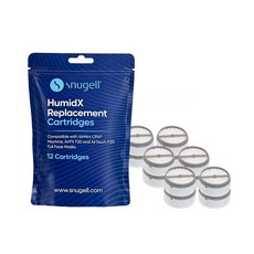 Snugell HuMID 미드X Plus AirMINI 미니 CPAP 기계용 - 12팩 ResMed 미드X용 교체 카트리지 P10 비강 베개 및 N20/N30 마스크와 호환 편, 12