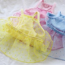 강아지 원피스 시스루 나시 크롭 반려견 의류 2XL, 1개, 상세페이지 참조