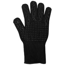 耐高溫手套 耐熱手套 廚房隔熱手套 烘焙防燙手套 烤箱防熱手套, 黑, 1個