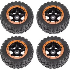 RC 타이어 장난감 모델 HBX 16889용 M16038용 116 카 차량 예비 부품 4개 휠 림 원격 조종 자동차 액세서리, RC 타이어 장난감 모델 HBX 16889용 M1603