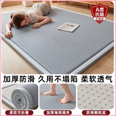 夏季榻榻米墊子 鋪地上軟墊 臥室涼席床墊, 【A類母嬰級】餅乾花-藍【加厚防滑涼3,60x120cm【隔潮防濕經久耐用】