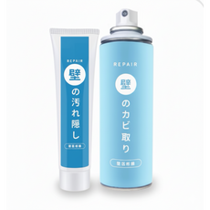 壁癌修復組 壁癌防水噴霧與修補膏, 1個, 防水噴劑1瓶+修補膏1瓶贈刮板尖嘴頭