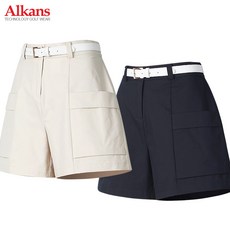 알칸스 여성 골프 카고 반바지 밴딩 치마바지 골프웨어_SMW17