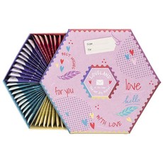 4가지 맛의 아코러스 티 파티 | 세트 40 카운트 내추럴 루이 홍차 녹차 팩과 아름다운 선물 상자 티백 버라이어티