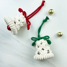 성탄절 만들기 마크라메 도어벨 DIY 초인 크리스마스 출입알림 제작 24928EA 1(PC), 빨강