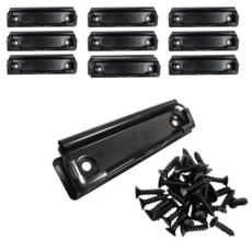 게시판 안내판 클립집게 장식 흑색 (고정 나사못 증정), 10개입