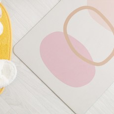 빨아쓰는 규조토 프린팅 발매트 미끄럼방지 물기흡수 주방 욕실 화장실, 로즈서클