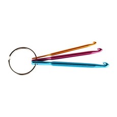 알루미늄 코바늘 키체인 경량 휴대용 뜨개질 바늘, 1개