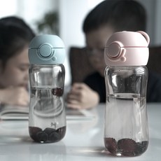 JVR 모노아이 트라이탄 원터치 스파우트 빨대 어린이 물병 400ml, 블루, 1개