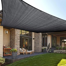 LOVE STORY 3 x 4.9m(10 x 13피트) 직사각형 차양막 캐노피 UV 차단 그늘막 야외 파티오 정원 뒷마당 모래용 맞춤형 사이즈 제작, 그래파이트 그레이