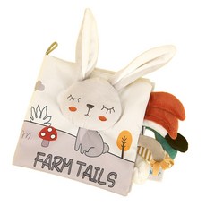 투칸 유아용 농장 꼬리 촉감놀이 헝겊책, 혼합색상, 1개