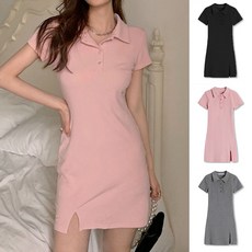 [베리트] 폴로 카라 티 스타일 원피스 드레스 VT-508