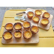 수제 버터떡에그타르트 4개 찹쌀에그타르트 겉바속쫀쫄깃 비건디저트 쿠키, 1세트, 70g