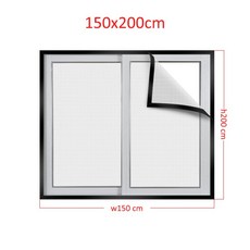 곤충 창 화면 실내 곤충 방지 모기 그물 보이지 않는 모기 그물 이동식 및 빨 DIY 사용자 정의 화면, white mesh, w150 x 200cm