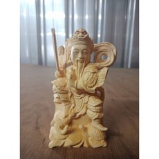 泓展工藝 黃楊木雕刻玄天上帝神像 3寸6, 1個
