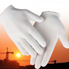 작업용 이너 장갑 공업용 산업용 안전 속장갑 얇은 작업 활동성 일회용 이너용 편안한 주방 위생 좋은, 짧은 속장갑 화이트