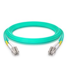 LC-LC 多模雙芯光纖跳線 OM4 Duplex LC/UPC-LC/UPC 50/125um LSZH 2.0mm, 水藍色, 1條, 2m