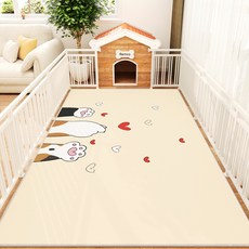 에스이스타 강아지미끄럼방지장판, 1개, 작은 발바닥 하트 A