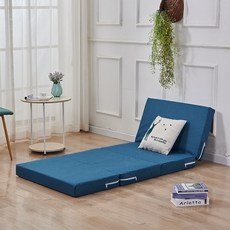 정싱 탄탄한 4단 접이식 매트리스 1인용 매트릭스, 5cm, 네이비