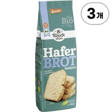 바우크밀 유기농 오트 브레드 베이킹 믹스 Bauck mill Organic Baking Mix Oat Bread 500g, 3개