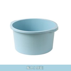 家用加高加厚塑膠泡腳桶 足浴盆 無蓋耐磨, 藍色, 1個