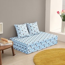 접이식 3단 무중력 슬립 매트리스 70T 100T 북유럽커버 / 토퍼 메모리폼, 북유럽_네이비, 70mm