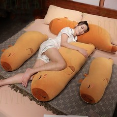 귀여운 카피바라 바디쿠션 여름 냉감 양면 바디필로우 동물 캐릭터 침대 인형 80CM부터, 벨벳 단일소재, 80CM