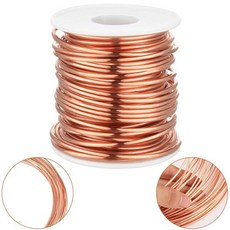 정원 가꾸기 전기 문화 분재 보석 만들기 DIY 공예 순수 베어 구리선 스풀 16 Gauge 100ft, 16 게이지/ 100피트, 구리
