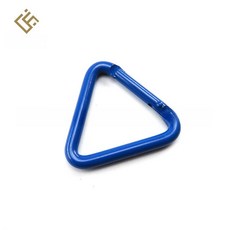 알루미늄 삼각형 등산 버클 다기능 키링, 1개, 블루 내경 25mm