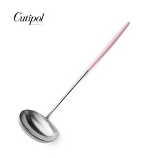 Cutipol GOA 29cm 不銹鋼 大湯杓 葡萄牙手工餐具, 粉紅柄, 1個