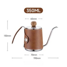 커피 캐니스터 티타늄 포트 보관용기 드 주전자 드립, 350ml 카라멜 두꺼운 1cm, 1개, 1L