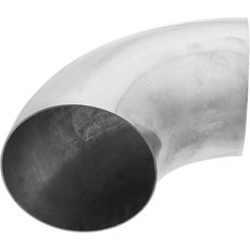 X AutoHOX 1pcs OD 3인치 90도 맨드릴 벤드 엘보우 SS304 스테인리스 스틸 튜브 배기 파이프 차량 개조 시스템 배관 실버 톤, 5.25", 1개