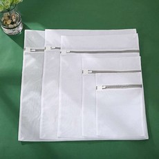 加厚細網洗衣袋套裝, 細網 灰色拉鍊 迷你20*30cm, 1套
